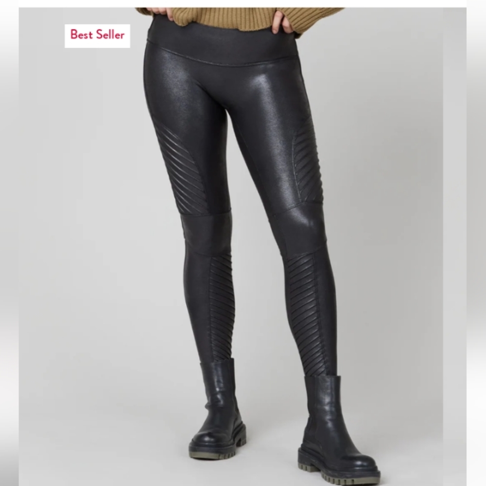Spanx Faux Leather Moto leggings